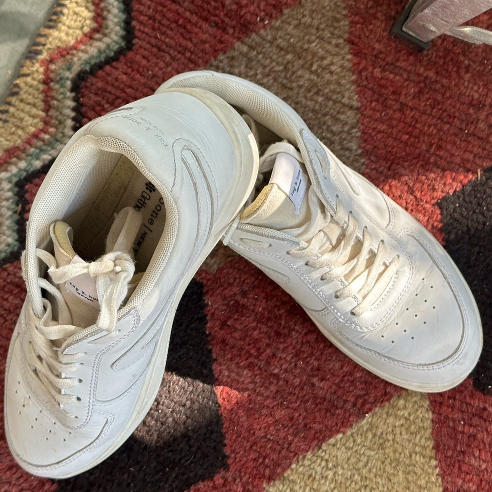 rag & bone Off-White Leather womans Sneakers
